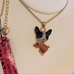 NWT Betsey Johnson perky little puppy necklace